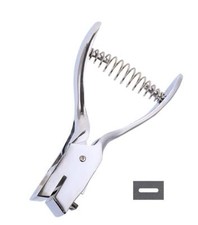 Metal Silver Handheld Slot Hole Punch Pliers For Pvc Cards Badge Photo Id Cards