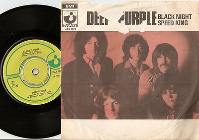 DEEP PURPLE BLACK NIGHT & SPEED KING SWEDISH 45+PS 1970  HEAVY PSYCH FREAKBEAT