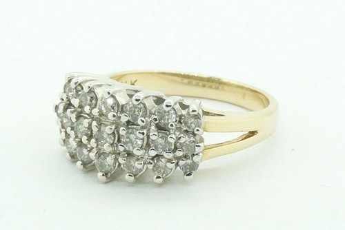 Discount Jewelry 14k Yellow Gold .90ct Diamond Cluster Ring Size 7 - Picture 3 of 4