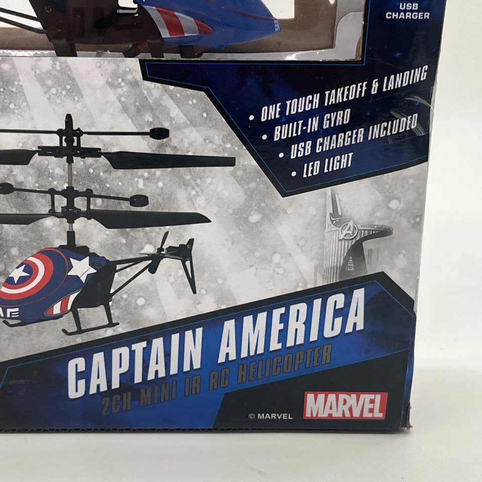New World Tech Toys MARVEL AVENGERS CAPTAIN AMERICA 2CH MINI IR RC Helicopter  - Image 4 of 4