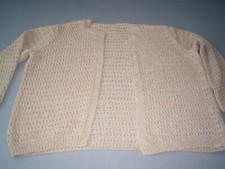 *STRICKJACKE*Pulli*Gr.XL/46/48*handarbeit*selbstgestrickt*coralle/hell rosa*