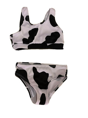 Baby Girl Swimsuit Size Months Cow Print Piece Bikini Black