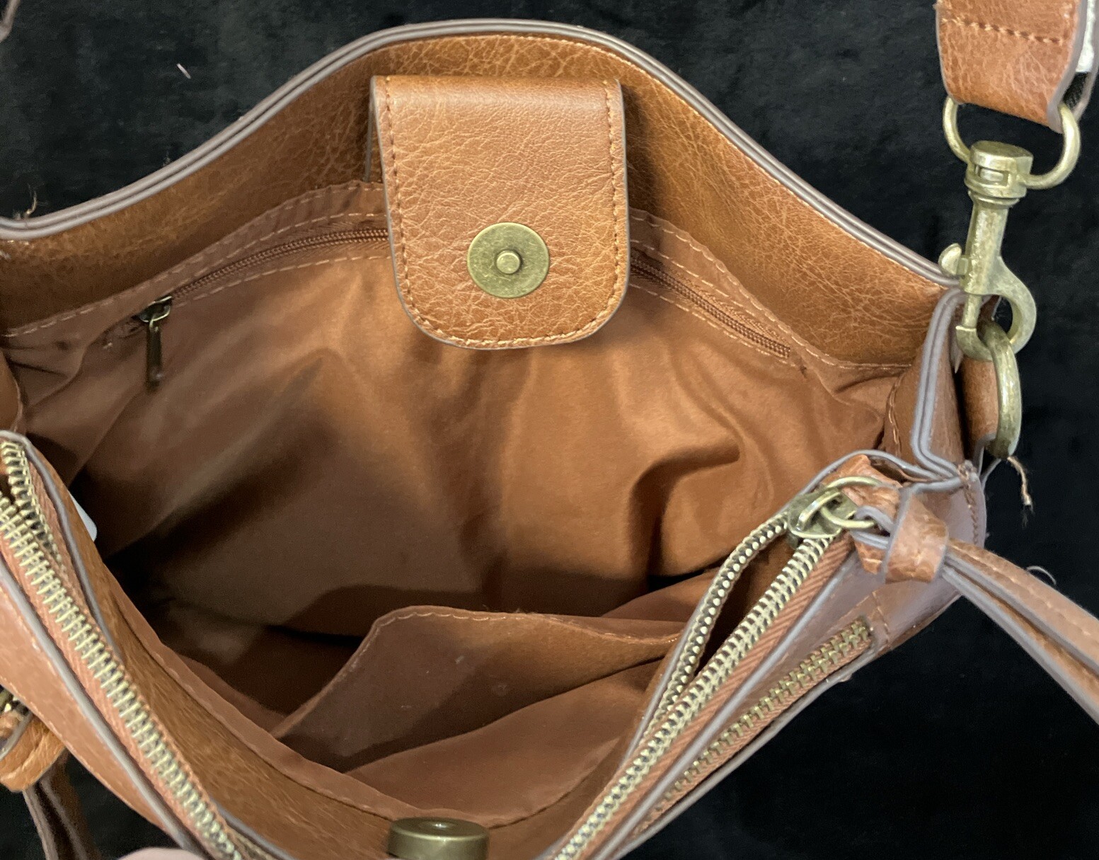 Handbag Boho Leather Webbed Adjustable Shoulder O… - image 6