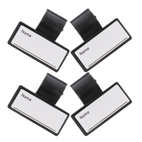 4pcs Doctor Name Tags Plastic Name Card Id Identification Tags Clip With