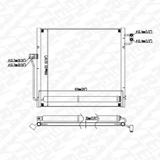 A/C Condenser Fit for Mercedes-Benz: 13-14 ML500; 13-15 GL350 /GL450 /GL550 /GL6