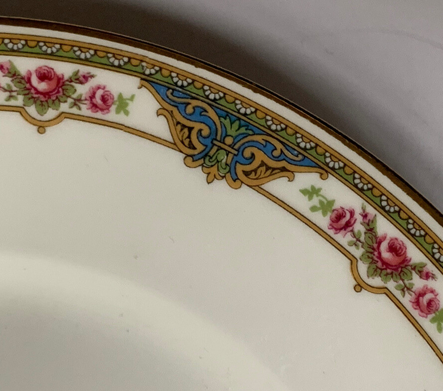 Antique JEAN BOYER J B LIMOGES FRANCE Dinner/Luncheon Plate Roses