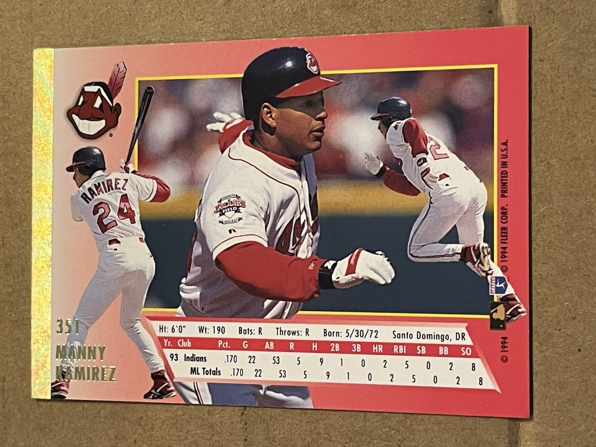 1994 FLEER ULTRA - MANNY RAMIREZ INDIANS #351 | eBay