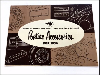 1954 Pontiac Factory Original Car Accessories Brochure Catalog