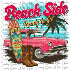 Sublimation Print Beach Side Ready to Press Paper Ink Heat Transfer