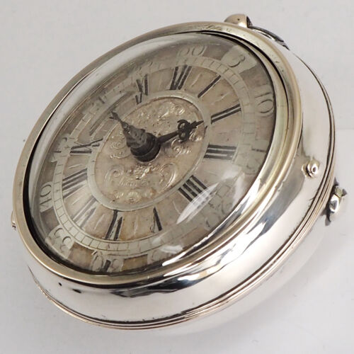 Joseph Cook Verge Pocket Watch London Silver Circa 1750 Gorgeous Verge Clamp - Picture 3 of 12