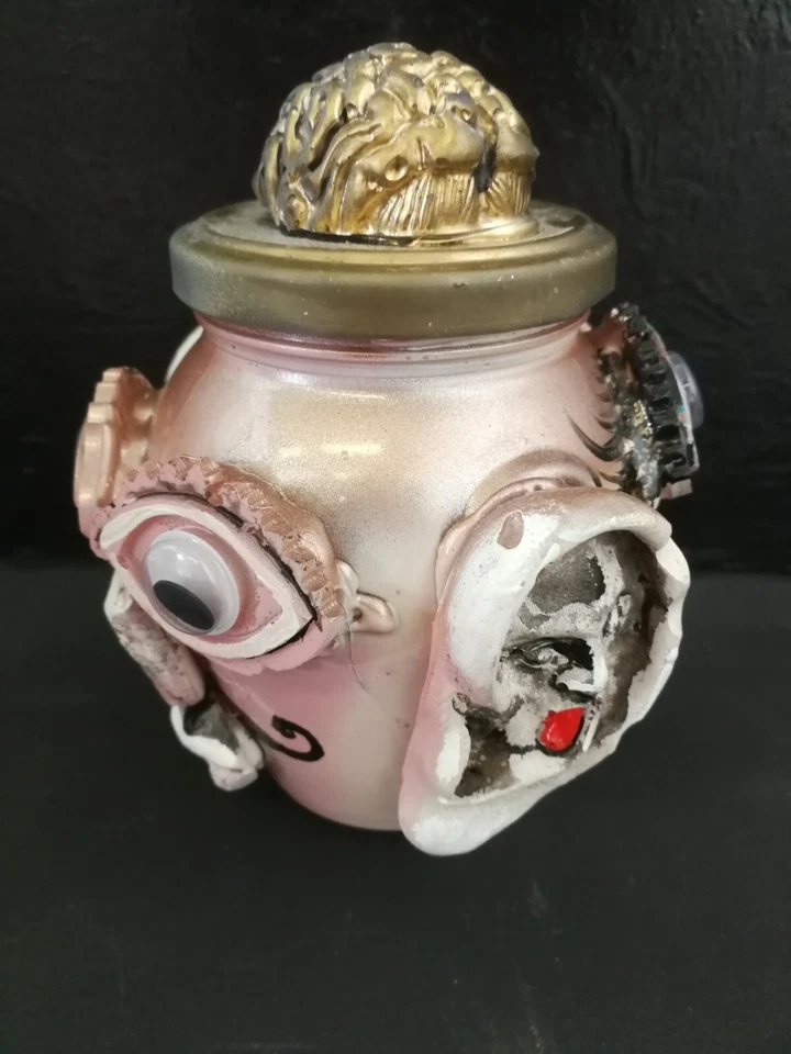 muñeca de arte artista roble original firmada marioneta accesorios casa mamá y papá ojos labios Foto 3 de 4