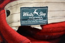 Vintage White Stag Buffalo Plaid Wool Pants VTG 50s 30x28 Repaired USA Portland