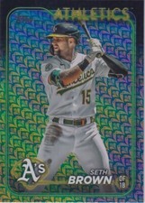 Seth Brown Oakland Athletics 2024 Topps Holiday Foil Parallel