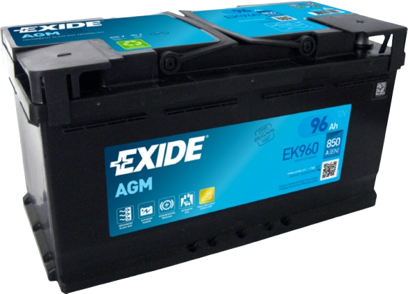 BATTERIA EXIDE 2025!!! EK960 START STOP AGM 12V 96AH  850EN =ROFIBA 95810  VR850