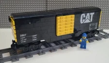 Custom Train Caterpillar Black Boxcar -PLEASE READ ITEM DESCRIPTION-