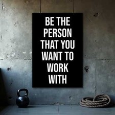 Motivational Quote Poster - Inspirational Gym Office Wall Art