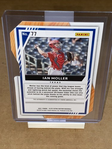 Ian Moller 2021 Elite Extra Edition Autografo Aspirazioni Blu Die Cut RC/76 - Foto 2 di 4