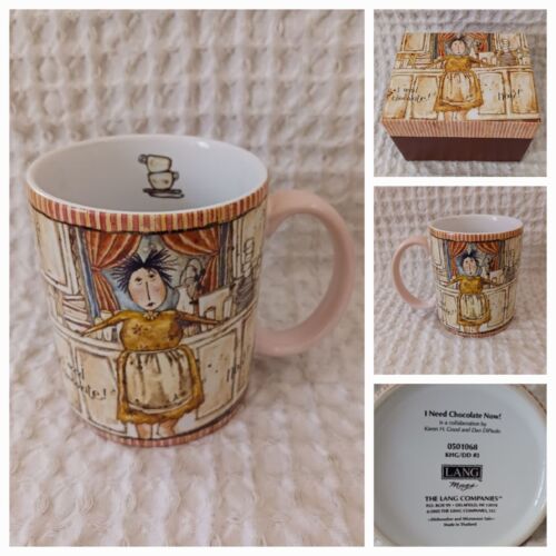 Lang Coffee Mug I NEED CHOCOLATE NOW Karen H. Good Gift Idea Novelty Fun