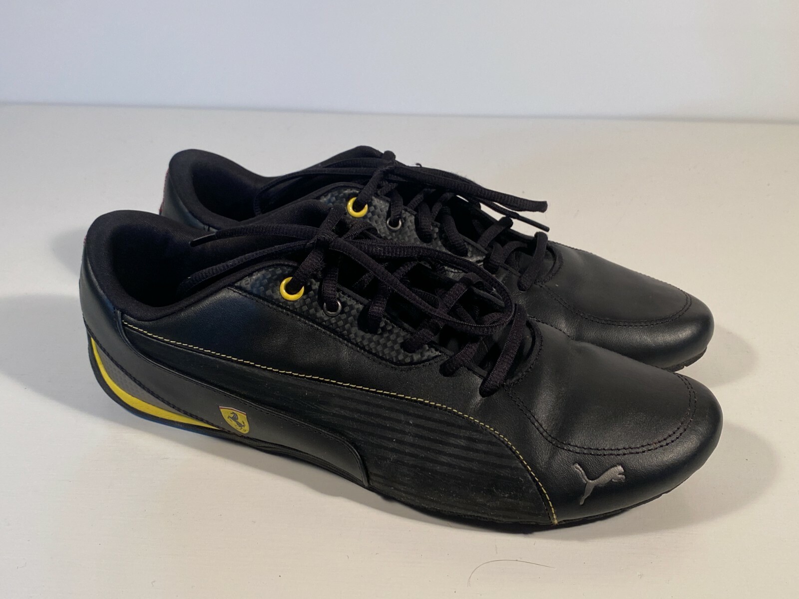 Puma Ferrari Drift Cat Black Yellow Sneakers Men Size… Gem