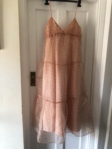 zara peach dress