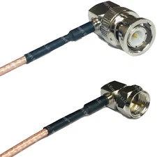 RG316 BNC MALE ANGLE to F MALE ANGLE RF Cable Rapid-SHIP LOT