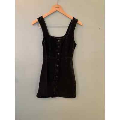 Womens Urban Outfitters Denim Button Front Jean Dress Black Size 0 | eBay