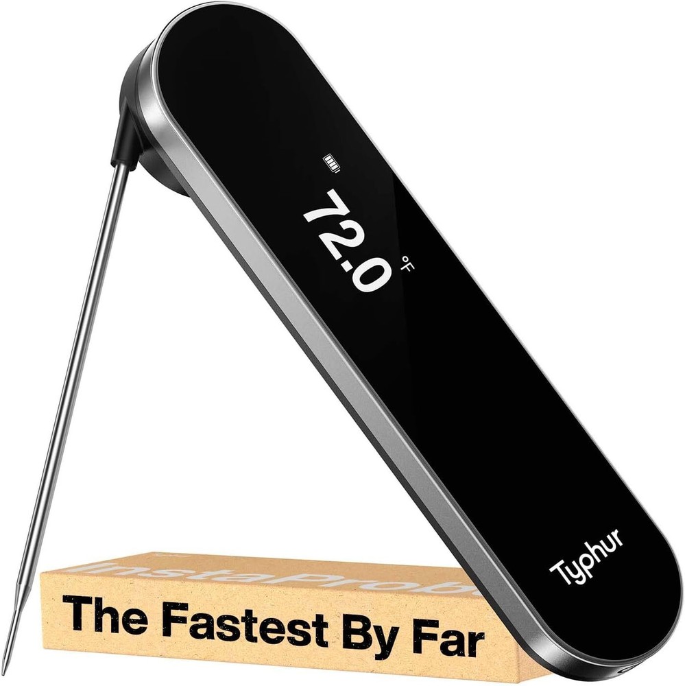 InstaProbe (Less Than .6 Seconds) Professional Meat Thermometer Black
