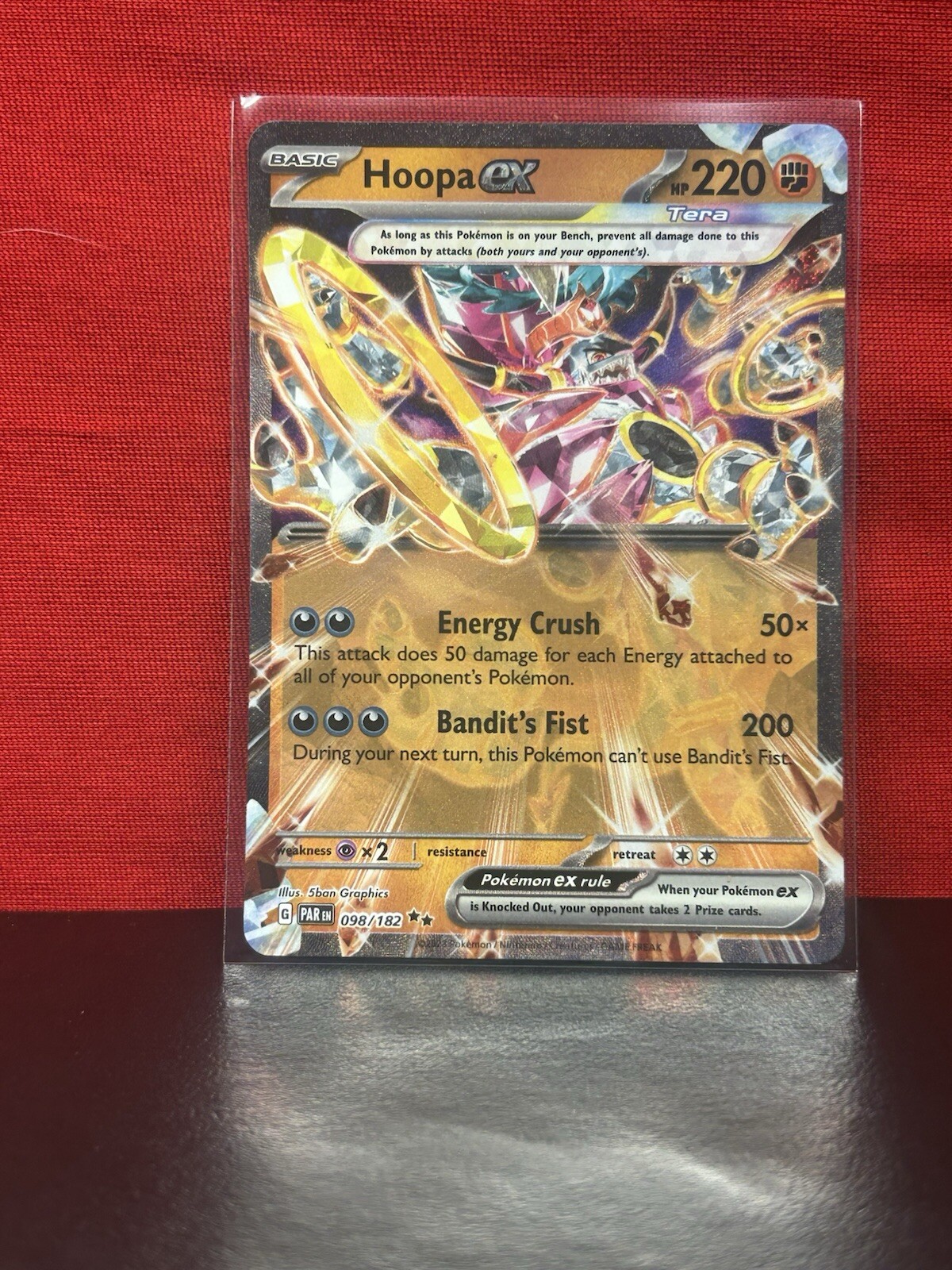 Hoopa ex - 098/182 Paradox Rift Double Rare Pokemon - NM/MINT