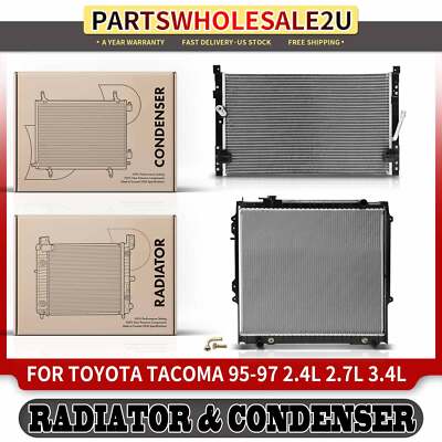 Radiator & AC Condenser Cooling Kit for Toyota Tacoma 1995 1996 1997 Auto Trans