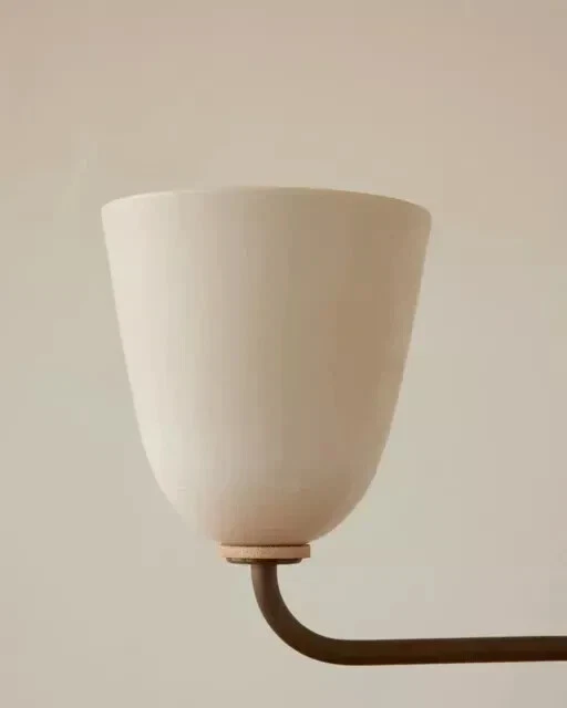 Lámpara de araña, bola de nogal de 3 luces lámpara de decoración de techo grande hecha a mano Foto 3 de 4