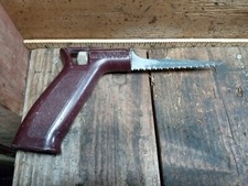 Stanley Hand Key Hole Saw No. 175R uncommon RED Handle Small blade made In usa