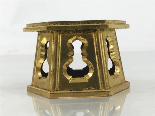 Japanese Buddhist Altar Fitting Resin Offering Cup Stand Vtg Bukki Butsugu BA642 - Picture 2 of 8