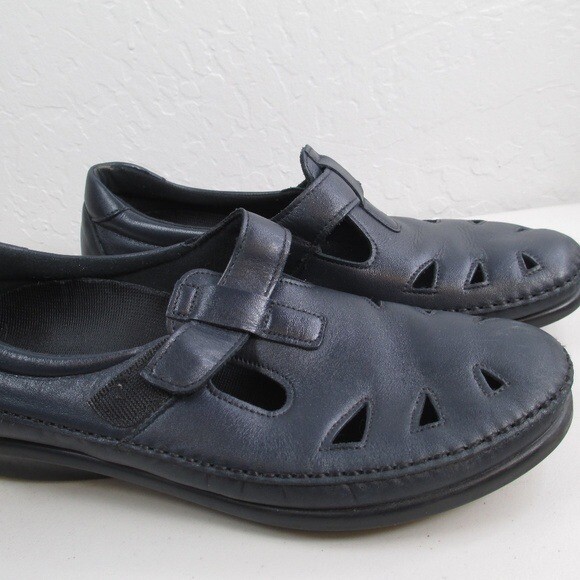 SAS Navy blue Mary Jane loafer slip on comfort shoes sz 12