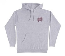 SANTA CRUZ OPUS DOT Men's Pullover Hoodie - GRY HTHR/DEEP RED - Medium - NWT