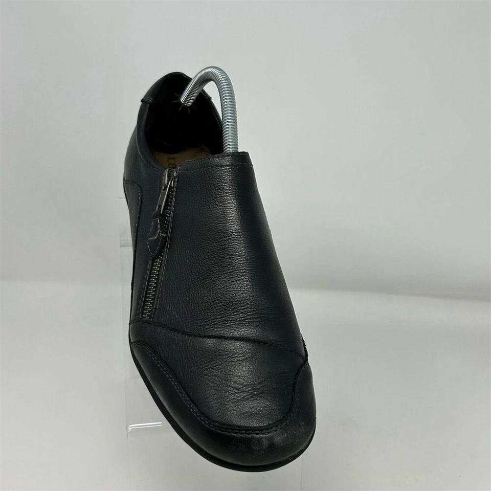 Mocasines de cuero negros Taos Character para mujer talla 10 anchos informales planos con cremallera Foto 2 de 4
