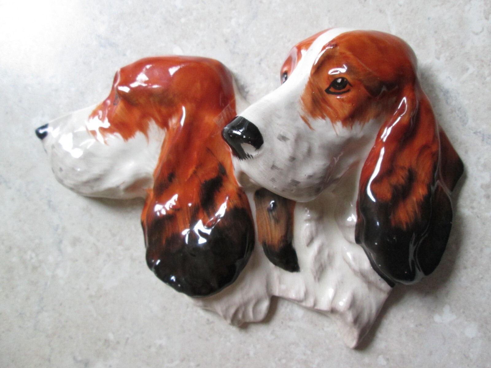 VINTAGE SUMMERBANK STAFFORDSHIRE POTTERY - COCKER SPANIEL WALL PLAQUE C.1960