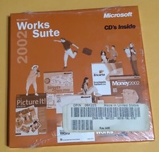 NIB DELL Microsoft Works Suite 2002 Word Money Picture It Encarta w/Product Key