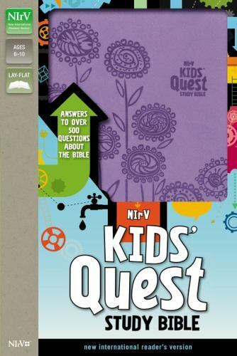 NIrV, Kids' Quest Study Bible, Leathersoft, Purple: Answers to over 500 Question - Picture 1 of 1
