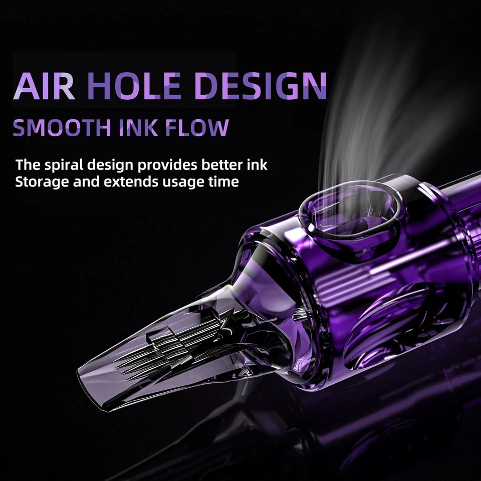 Wormhole Style Tattoo Needles, 50pcs Mixed Disposable Finger 3RL 5RL 7RL 9RL 11R - Image 3 of 4