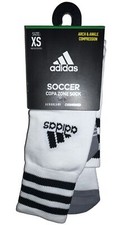 Adidas OTC Soccer Socks 1 Pair Youth 9C-1Y White w Black Logo Copa Football Kids