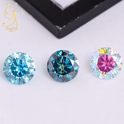 Brilliant Cut Round Moissanite Loose Stone Colour VVS1 Gemstone With Certificate - Picture 4 of 44