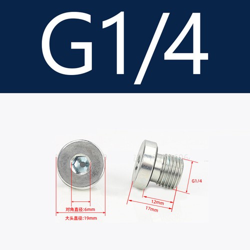 Hydraulic Allen Head Blanking Plug with Seal G1/8 G1/4 G3/8 G1/2 G3/4 G1" to G2" - Picture 9 of 16