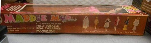 1970 MEGO MADDIE MOD DARK HAIR POSABLE FASHION DOLL IN ORIGINAL BOX !! - Picture 6 of 8