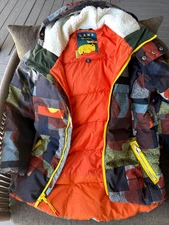 LAMB x Burton Jacket Womens Small Multicolor Bolan Down Hooded Parka Thermolite