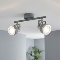 Deckenlampe Deckenleuchte Spotlampe Schwenkbar Schlafzimmerlampe Grau L 26 Cm