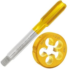 1/2-28 UNEF Tap and Die Set Right Hand,1/2-28 M2 HSS Machine Thread Tap and R...