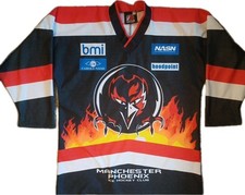 Manchester Phoenix Ice Hockey Jersey Rad Sheep Vintage Shirt Medium Black Red M
