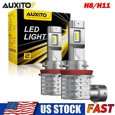 AUXITO H11 H8 H9 LED Headlight 6500K Low Beam Bulbs Conversion Kit Crystal White