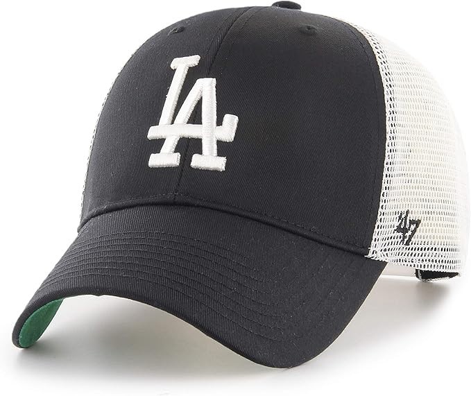 '47 Brand Branson LA Los Angeles Dodgers Mesh Trucker Cap - Black / White