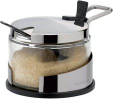 Tescoma Parmesandose aus Glas Marmeladendose Zuckerdose mit Löffel